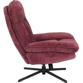 MCW Relaxsessel MCW-P32 Chenille 370 g/m2 70 x 70 x 70 cm Beere mit Hocker