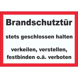 Brandschutztür Aufkleber A6 (105x148mm)