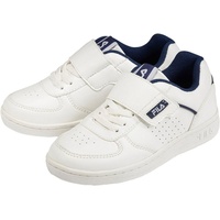 Fila C. Court Velcro Kids Sneaker, White-Medieval Blue, 28