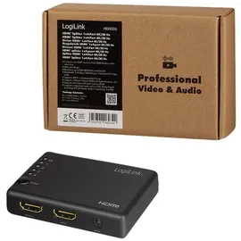 Logilink HDMI-Splitter 1x4-Port, 4K/30 Hz, HDCP CEC, slim,