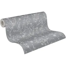 A.S. Création Floral Vliestapete 10,05 m x 0,53 m 395463 Grau/ Silber
