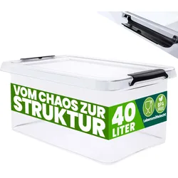 Aufbewahrungsbox Transparent 58x39x26cm 40L stapelbar