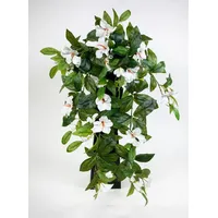 Seidenblumen Roß Hibiskusranke 70cm Creme ZF Kunstpflanzen Kunstblumen künstliche