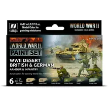 Vallejo Farb-Set, Deutsche & Britische Infanterie, Wüstenfarben WWII