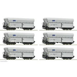 Roco 6-tlg. Set: Selbstentladewagen Falns GATX 6600220 H0
