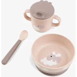 Done by Deer Foodie Geschirr-Set Happy clouds rosa