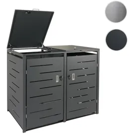 MCW 2er-Mülltonnenverkleidung E83 117 x 131 x 80 cm anthrazit