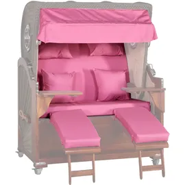 WebaVita Strandkorb Romy Mahagoni Leuchtendes Rosa