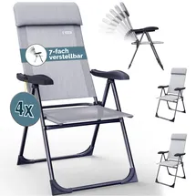 CASARIA Gartenstuhl 73 x 73 x 108 cm grau 4 St.