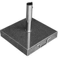 anndora Granit Sonnenschirmständer 40kg rollbar 45x45cm Adapter 48, 38mm - dunkelgrau poliert