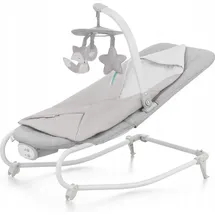 Kinderkraft FELIO 2 Babywippe - 2-in-1 Babyliege - Schaukelfunktion - Vibrationen & Musik - Mit Spielbügel & Zubehör - Waschbarer Bezug - Grau - Grau