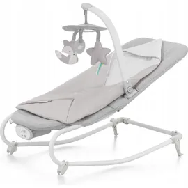 Kinderkraft FELIO 2 Babywippe - 2-in-1 Babyliege - Schaukelfunktion - Vibrationen & Musik - Mit Spielbügel & Zubehör - Waschbarer Bezug - Grau - Grau