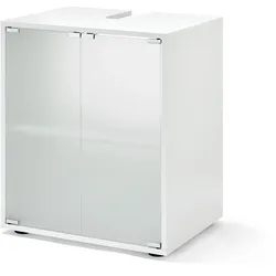 Tchibo - Waschbeckenunterschrank - 55x42x66cm - weiß - Holz / Glas