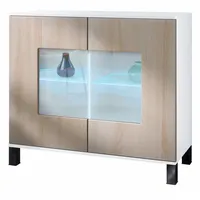 Vladon Kommode, Eiche San Remo, 92.5x84.5x35 cm, Wohnzimmer, Kommoden