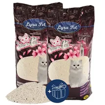 Lyra Pet 2 x 15 Liter Lyra Pet® SilverCat® Katzenstreu + Geschenk