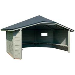 Wolff Finnhaus Wetterschutzhütte / Grillhütte  naturbelassen Ohne Grillanlage