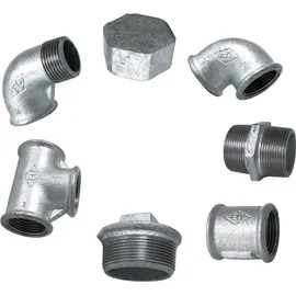 Feuer-Anker Temperguss Fittings Zink Doppelnippel Winkel Reduzierstück Muffe Rohrnippel 'doppelnippel,1 1/4 Zoll'