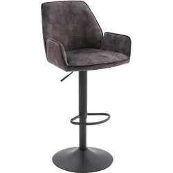 Bistrostuhl MCA FURNITURE "OTTAWA", grau (anthrazit, schwarz matt lackiert), B:52cm H:91cm T:51cm, Stühle
