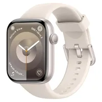 AcclaFit P5 Smartwatch Fitnesstracker in beige / silber Farben Fitnessuhr, 140 Sportmodi, Bluetooth, Schlaftracking, Pulsmessung