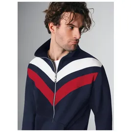 TRIGEMA Sweatjacke TRIGEMA "TRIGEMA Sweatjacke mit praktischen Taschen", Herren, Gr. XL, blau (navy), 70% Baumwolle, 30% Polyester, casual, Sweatjacken