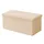 Relaxdays Sitzbank Truhenbank Beige 38 x 76 x 38 cm