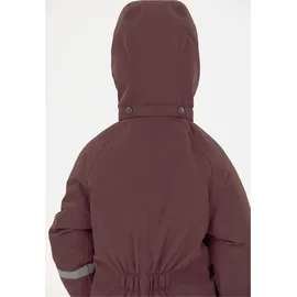 ZigZag Schneeoverall ZIGZAG "Vally", Mädchen, Gr. 110, EURO-Größen, braun (dunkelbraun, rot), 100% Polyester, lang, Overalls, mit wasser- und winddichter TPU-Membran