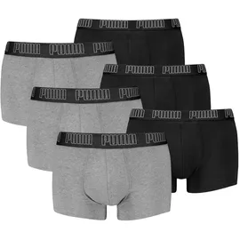 Puma Everyday Trunks 6P Schwarz/Grau L 6er Pack