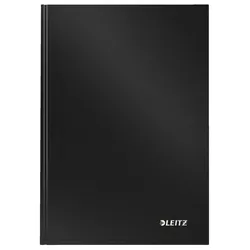LEITZ Notizbuch Solid fester Einband A5 liniert 80 Blatt schwarz