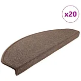 vidaXL Stufenmatten 20 STK. Kaffeebraun 65x24x4 cm,