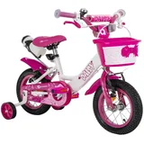 Actionbikes Motors Actionbikes Kinderfahrrad Daisy 12 Zoll, pink, Stützräder, Korb, V-Brake-Bremsen, Antirutschgriffe (East)