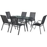 casa.pro Aradeo Set 7-tlg. Schwarz
