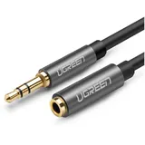 UGREEN Kabel AUX Verlängerungskabel 3,5 mm Miniklinke 3m Aux-Adapter Verlängerung silber