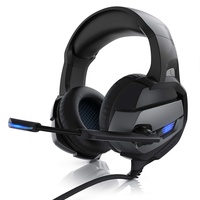 CSL - PS4 PS5 Headset - Gaming Headset Klinke mit Mikrofon - Klinkenanschluss - LED Beleuchtung - Gaming Kopfhörer für PC PS4 PS4 Pro PS5 Xbox One Xbox One S