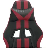 vidaXL Gaming-Stuhl Kunstleder Schwarz und Weinrot