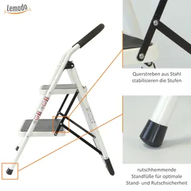 Lemodo Trittleiter Klappleiter 2 Stufen
