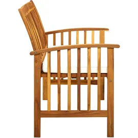 furnicato Gartenbank 119 x 90 x 64 cm Weiß