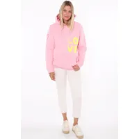 Zwilling Kapuzensweatshirt ZWILLINGSHERZ, Damen, Gr. LXL (L/XL), pink, Sweatware, Obermaterial: 50% Baumwolle, 50% Polyester, casual, Sweatshirts, mit "Love"-Aufdruck und gesticktem Herz am Ärmel