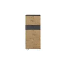 Möbel Kraft Manhattan 107,3 x 128,5 x 41,6 cm holz weiß/dunkelgrau