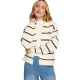 Zero Strickjacke mit Streifen Patch Cream/Dark Blue L