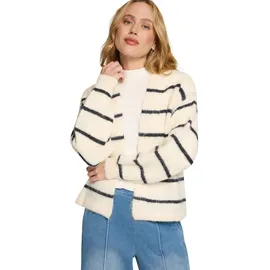 Zero Strickjacke mit Streifen Patch Cream/Dark Blue L