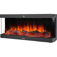 TecTake GmbH Elektro-Wandkamin, 24,5 x 91,4 x 38 cm, 1800 W, schwarz