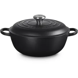 Le Creuset Signature Bräter 26 cm rund schwarz