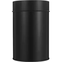 DOITOOL Blech-Teedosen mit luftdichtem Doppeldeckel, Weißblech, runde Küchenbehälter, Behälter für losen Tee, Kaffee, Süßigkeiten, Gewürze (schwarz)