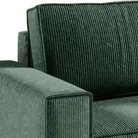 petits-meubles Eckcouch Cord 4-Sitzer Tannengrün