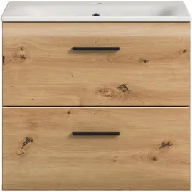 WELLTIME Waschbeckenunterschrank Florenz 60 x 53 cm Braun