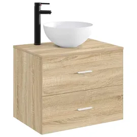 vidaXL Waschbecken fürs Badezimmer 35,5 x 35,5 x 14,5 cm Schwarz