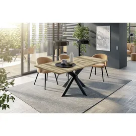 Mäusbacher Ausziehtisch 90 x 73 x 90 cm schwarz