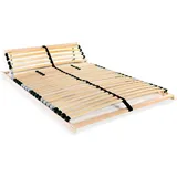 Lattenrost mit 28 Latten 7 Zonen 100x200 cm - Braun/Bunt