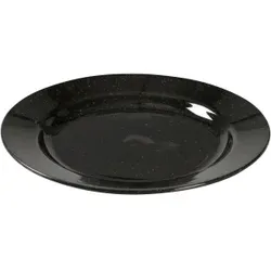 ABENA® Mehrweg Teller, schwarz, Ø 18cm, Umweltfreundliche Teller für kleine bis mittelgroße Gerichte, 1 Packung = 12 Stück