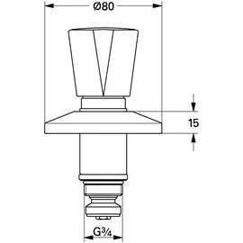 Grohe Oberteil Costa 3/4" chrom,